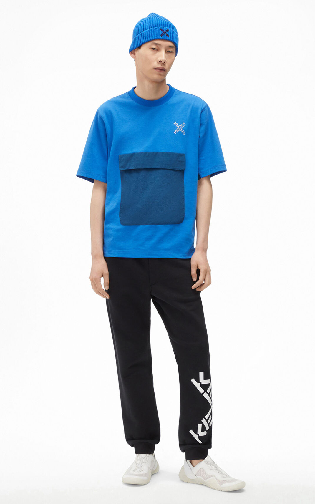 Camisetas Kenzo Sport Little X oversize Hombre Azules DGQ385016